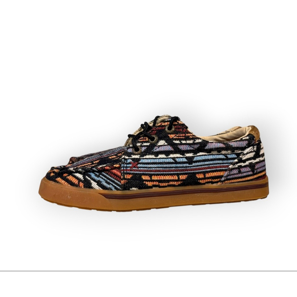 Twisted X Boys Hooey Loper Sneakers 2 Multi-color Gum Soles Western Aztec Sz 2M - Picture 5 of 9